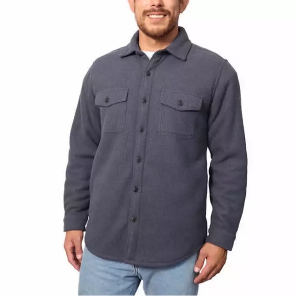 NWT Freedom Foundry Blue Men's Fleece Lined Flannel Shirt Jacket Size XXL - Picture 1 of 12